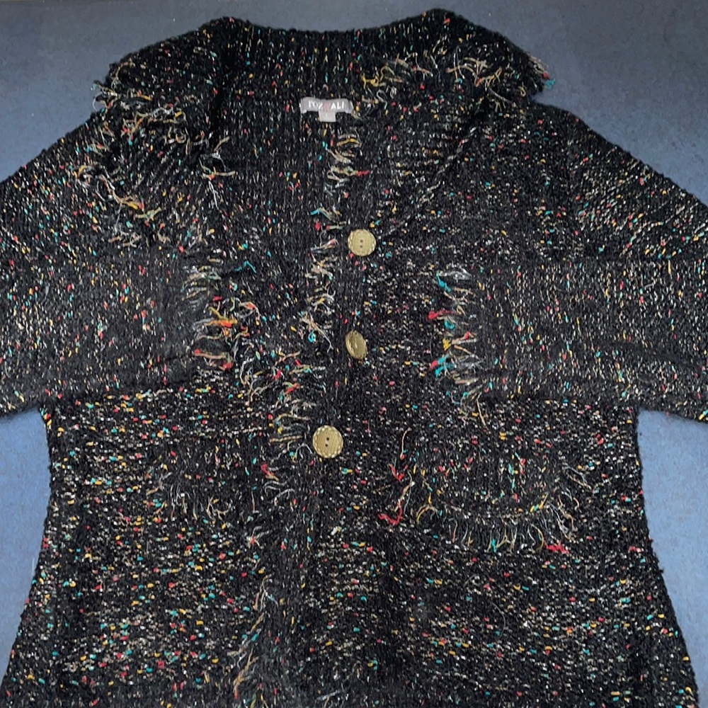 Button up colorful sweater
